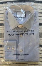 Charles Tyrwhitt Mens Long Sleeve Dress Shirt 16x35 Slim Fit NEW