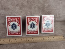 3 Packs Red Bicycle Rider Back Poker Playing Cards Factory Sealed NEW