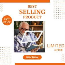 10X Large Hands-Free Magnifying Glass with 50 LED Lights for Effortless Reading