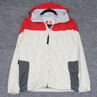 Womens Burton Bio Lite Ski Snowboard Jacket Red White XS Color Block