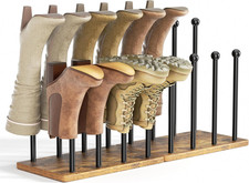 Pickpiff Boot Organiser 8-Pair Welly Boot Rack Metal Shoes Rack Outdoor Shoe Sto