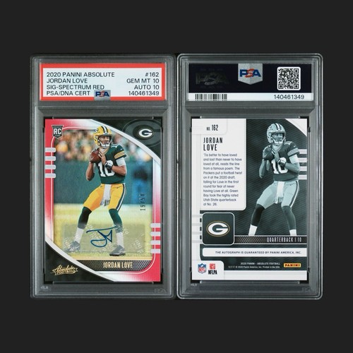 2020 Panini Absolute - Rookie Jordan Love #162 Spectrum Red 19/50 RC AUTO PSA 10