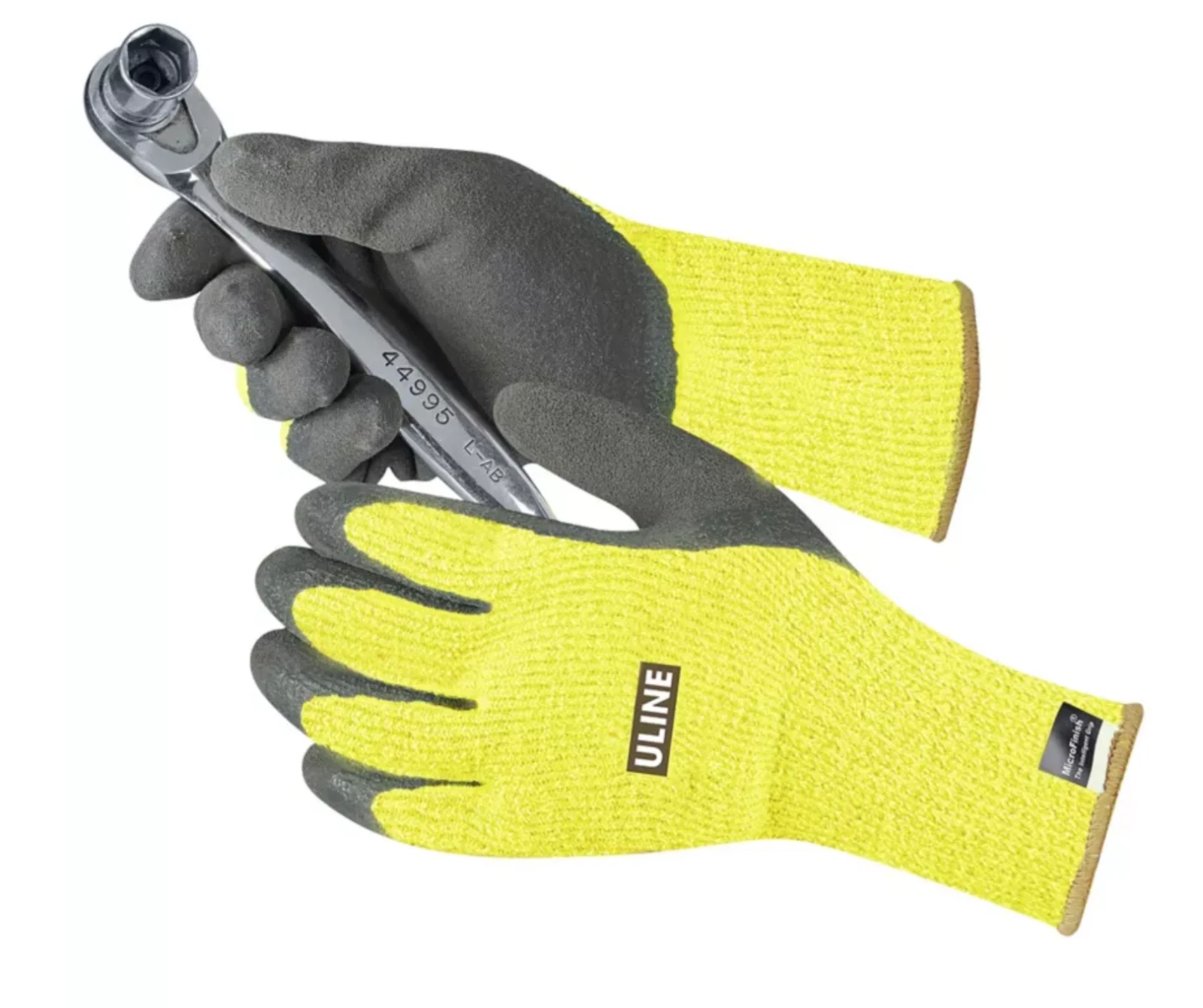 12 Pair Uline Super Gription® Hi-Vis Thermal Latex Coated Gloves