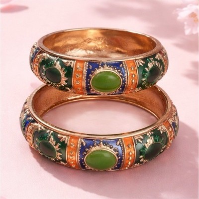 Arvin Armband Armreif Charm, Gold Grün Orange Weiß Blau Rot, Rund Rechteckig