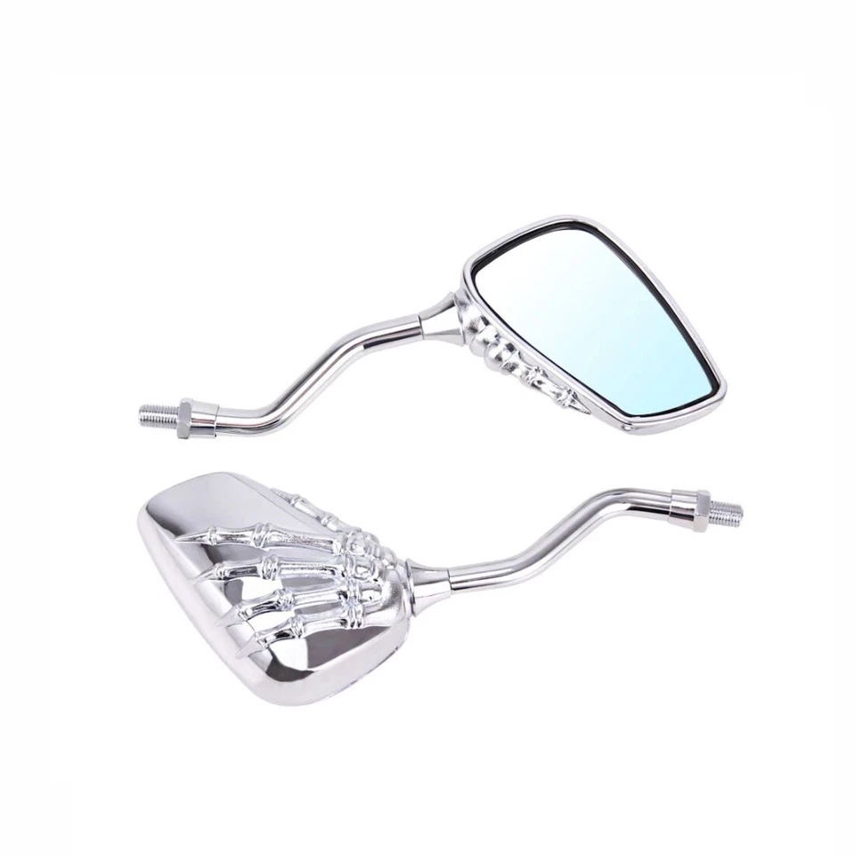 Fit Kawasaki Voyager XII ZG1200B 1600 8MM Skeleton Skull Hand Motorcycle Mirrors - Image 2 of 4