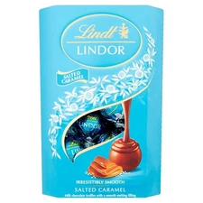 NEW: Lindt Lindor Milk Chocolate Salted Caramel Chocolate Gift Box, 200 g USA