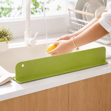 Silicone Sink Splash Guard Water Dam Barrier Suction Cup Kitchen Board Shield