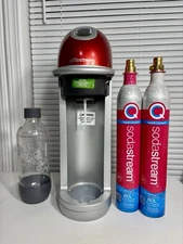 SodaStream Fizz FZ9001 One Touch Soda Maker with Bottles & CO2 Canisters Empty