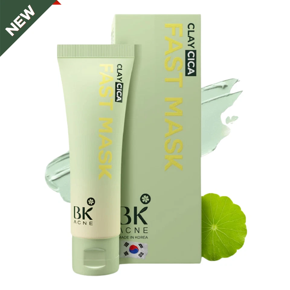 2x BK Acne Clay Cica Fast Mask Calm & Poreless Skin Oil Control 50g - Image 2 of 4