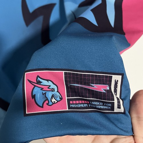 Mr Beast Gaming Jersey Logo T-Shirt Size Men’s Medium Pink Blue Video ...