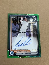 2024 Bowman Chrome Mega Box Autograph Mojo Green Refractor Max Clark Auto /99