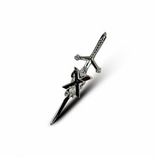 Scottish Sword  Shield Silver Finish Kilt Pin