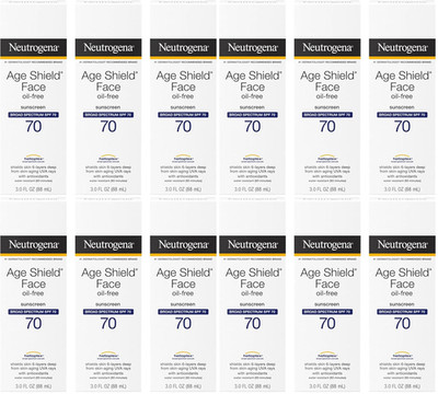 Neutrogena Age Shield Face Oil-Free Sunscreen Lotion with Broad Spectrum SPF 70,