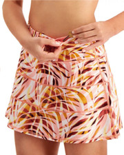 Ideology Womens Printed Stash Pocket Tiered Skort Swrl Peachberry - 3X