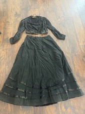 Victorian/Edwardian Black Two-Piece Dress Skirt Outfit