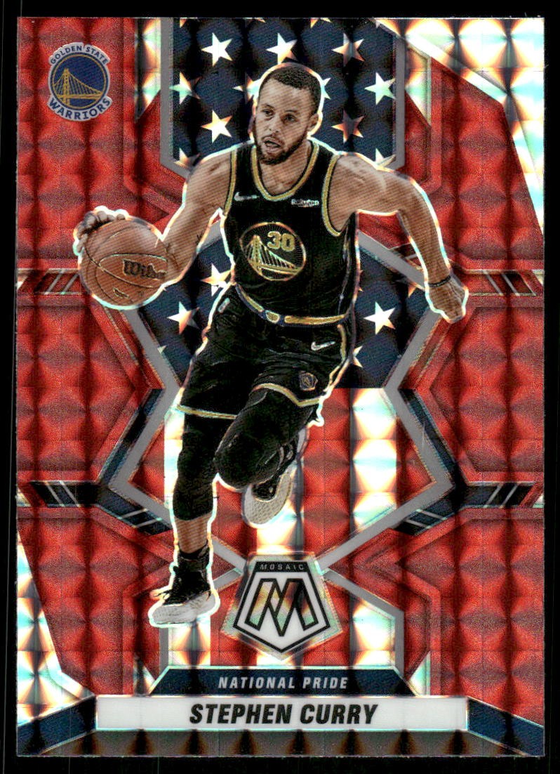 2021-22 Panini Mosaic #247 Stephen Curry Red