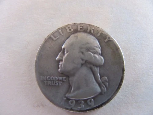 1939-D Washington Silver Quarter Circulated Condition  VG   [ACTUAL COIN] #1