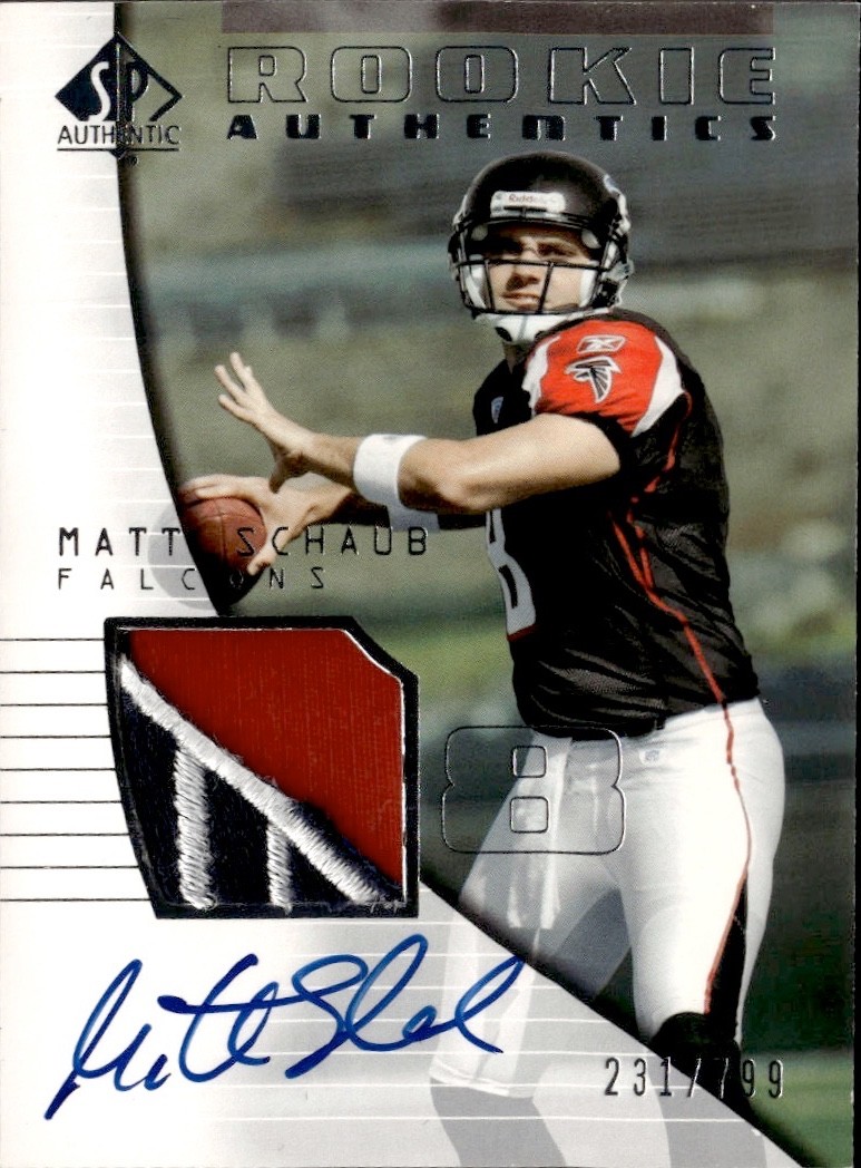 2004 SP Authentic RC Rookie Authentics Matt Schaub #187 /799 Auto Patch