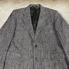 Vintage Harris Tweed Sport Coat Mens Size 46R Wool Herringbone Branford  Taylor