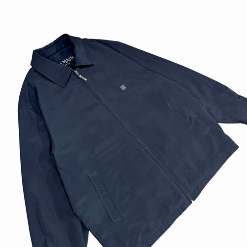 Balmain, Giacca Harrington nera Balmain Paris vintage anni 90 - taglia XL