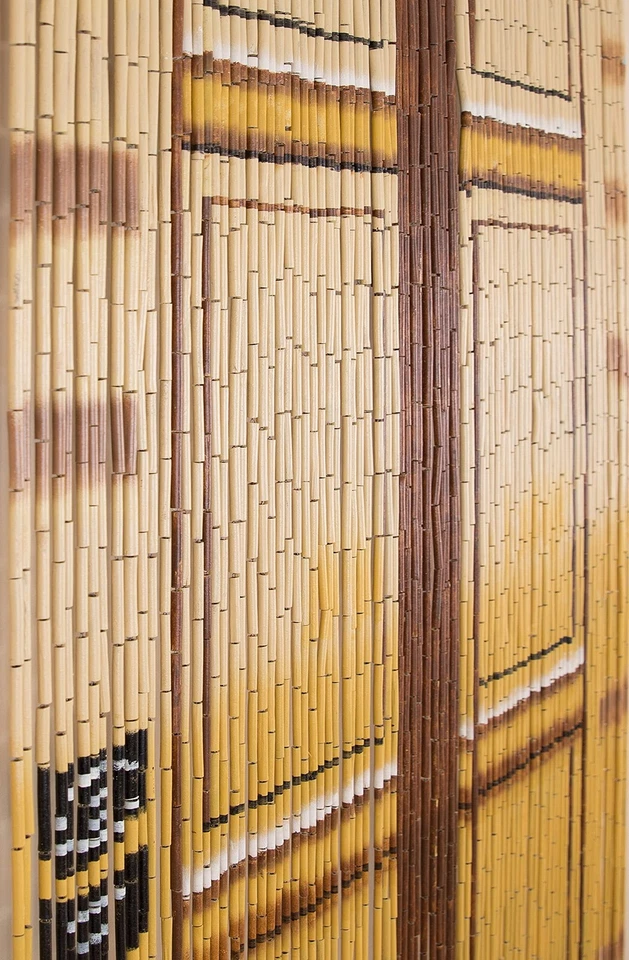 Cortina de cuentas de madera natural - 90 hilos - cuentas de puerta boho - puerta bohemia curva... Foto 4 de 4