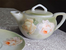 Vintage R.S. Germany Reinhold Schlegelmilch Hand-Painted Porcelain Tea Set