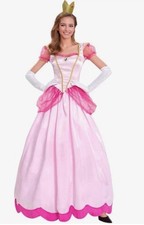 NEW Women's Princess Pink HALLOWEEN Dress Cosplay Costume, Adult Size XL