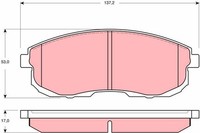 Bremsbelagsatz Scheibenbremse TRW GDB3390 FüR S13 Nissan 200SX Turbo