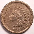 1859 Indian Head Penny Cent Fine (F)