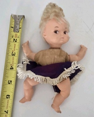 Vintage Little Small Blonde Stuffed Doll