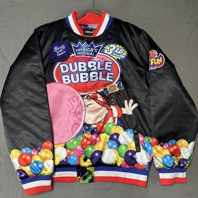 PREME x Dubble Bubble Bubble Gum Jacket XL Bomber Satin Cartoon Comic Liner NWT