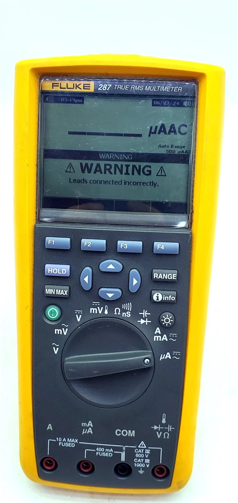 Fluke 287 True RMS Logging Multimeter - Lead Error Issue FOR PARTS OR REPAIR image 9
