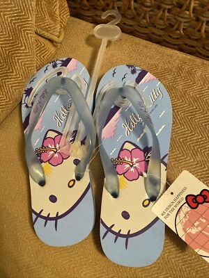 SANRIO Hello Kitty Flip Flops Gr. 38 Uk 5 Tropical Flower Neu