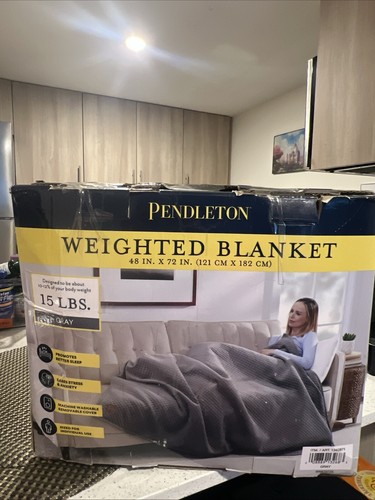 Pendleton 48x72" Weighted Blanket - Gray (1342871) OPEN BOX