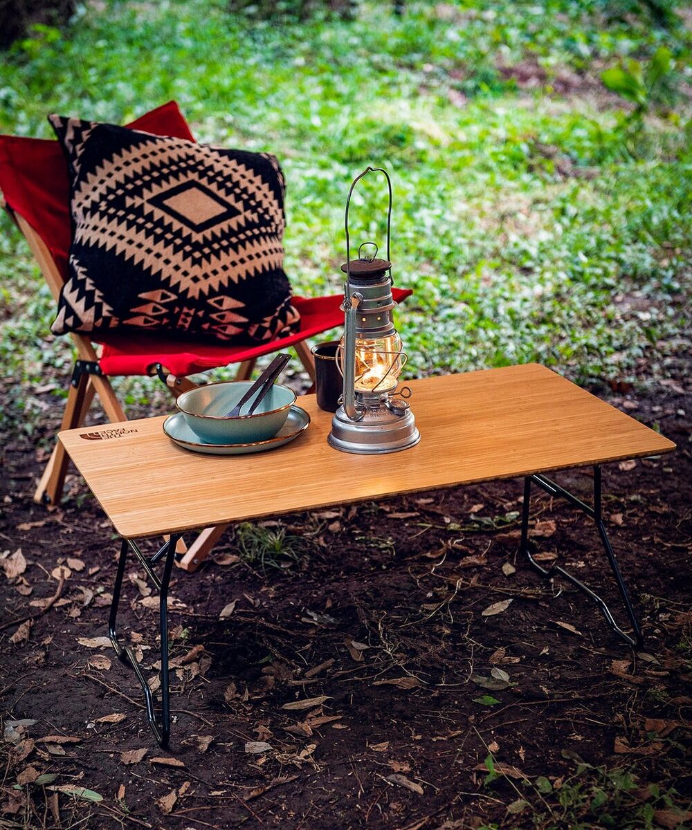 THE NORTH FACE NN31901 TNF Camp Table Slim Bamboo top plate One-touch storage THE NORTH FACE NN31901 TNF Camp Table Slim Bamboo top plate One-touch storage