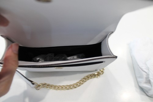 DKNY Mini Flap Crossbody Winter White Saffiano Leather NEW WITH TAG - Picture 5 of 7