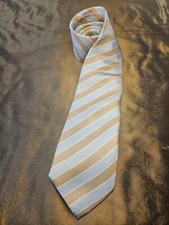 Burberry London Men s 100 Silk Striped Tie 60 Extra Long Brown Teal Classic