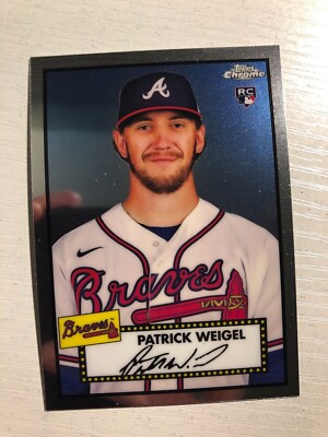 2021 Topps Chrome Platinum Anniversary Patrick Weigel Braves RC 105