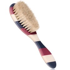 Ergonomic Soft Beard Brush for Men Striped Handle Comfortable Grip Ideal for ...