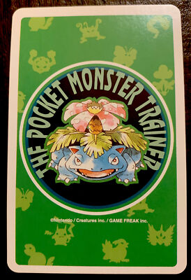1996 POKEMON GREEN POKER PLAYING CARD-PARAS-NEVER PLAYED- RARE! | eBay
