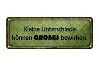 Blechschild Spruch 27X10 Cm Keine Unterschiede GroßEs Deko Schild Tin Sign