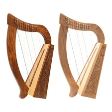 Muzikkon 12 String O'Carolan Celtic Irish Harp, Beginner Mini harp