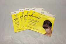  LOT OF 4 Jac-O-Net Nylon Bouffant Hair Net No.255 Black