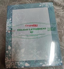 Holiday Stationery Paper Letterhead Sheets 80 Count Holiday Christmas Winter New