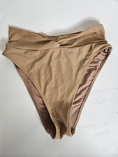 Aerie Offline Real Good Cheeky Swim Bottom High Waisted M Tan