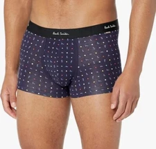 NWT Paul Smith Mens Navy Blue Polka Dot Boxer Briefs Organic Cotton XL