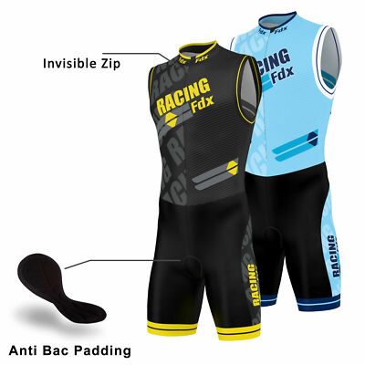 FDX Men Triathlon Tri Suit Padded Compression Running Swimming Cycling  Skinsuit UK