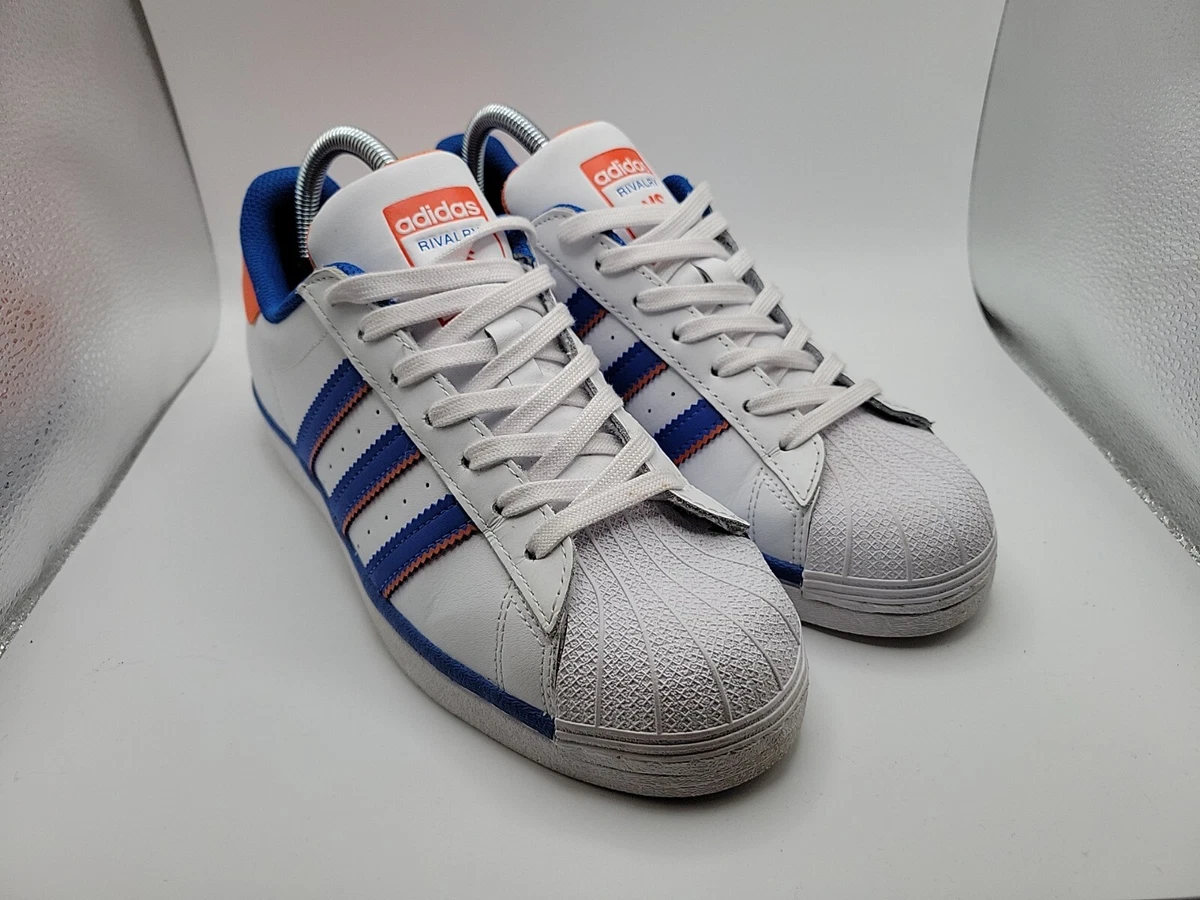 Adidas Rivalry Vs. Superstar Mens White Blue Orange FV2807 Size 7