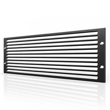 Rack Panel Accessory Vented 3U Space for 19 Rackmount, Premium Black Aluminum
