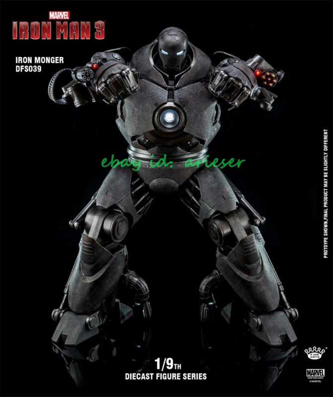 King Arts 1/9 Dfs039 Iron Man 3 Iron Monger Diecast Series 37cm 